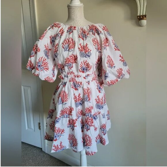 Anthropologie Priya Israni Short-Sleeve Mini Women's Dress size L - Picture 4 of 8